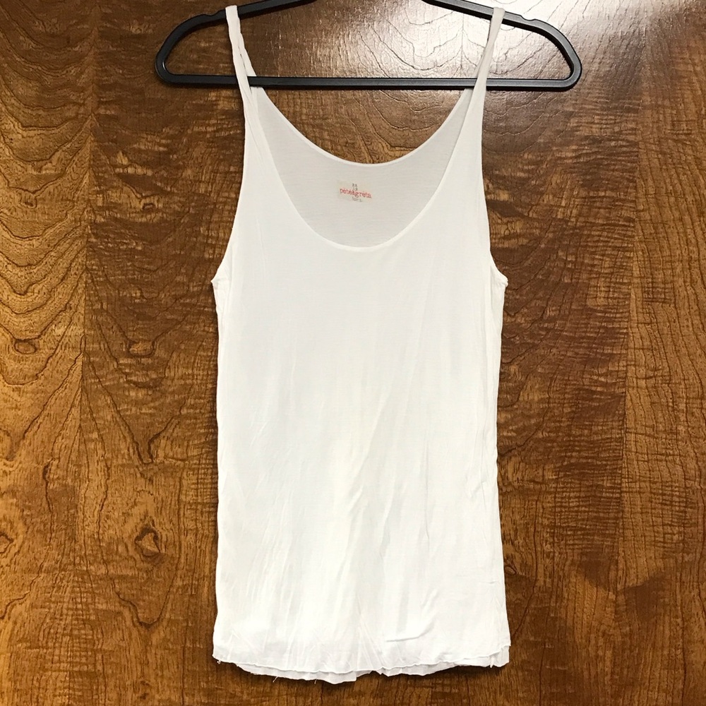 Johnny Was White Scoop Neck Tank Top